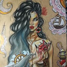 Sea. Traditional illustration project by Eva Poveda - 04.17.2018