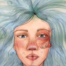 Mi Proyecto del curso: Retrato ilustrado en acuarela. Traditional illustration project by Maidee Triviño - 04.17.2018