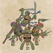 TMNT. Traditional illustration project by KIKE J. DÍAZ - 04.18.2018