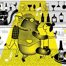 Madrid Me Gusta. Traditional illustration, Character Design, Events, Street Art, Vector Illustration, Creativit, Drawing, and Digital Illustration project by Taína Almodóvar - 06.05.2017
