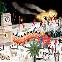 MULTITUDES. Set Design, Traditional illustration, and Painting project by Víctor Visa - 08.29.2018