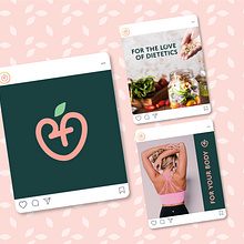 4 the love of dietetics. Br, ing, Identit, Accessor, Design, Graphic Design, Social Media, Logo Design, Instagram, and Digital Design project by Ariadna Hervel - 02.27.2022