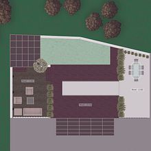 Diseño de Terraza Sierra Norte. Madrid. Un proyecto de 3D, Arquitectura, Arquitectura interior, Diseño de interiores, Modelado 3D y Paisajismo de Belén Hernando Rodriguez - 26.07.2018