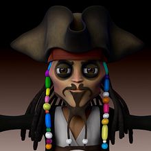 Pirata Character. Un progetto di 3D, Creatività, Scultura, Modellazione 3D e Postproduzione fotografica di Anderson Silva - 26.04.2018