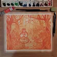 Ilustración  monocromatica. Projekt z dziedziny Trad, c i jna ilustracja użytkownika Araceli Salazar Casamayor - 26.04.2018