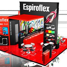 Maquetación Stand Feria: EXPIROFLEX. Un proyecto de 3D, Arquitectura, Bellas Artes, Creatividad, Diseño, Diseño de interiores y Diseño gráfico de Cristii Vs - 26.04.2018