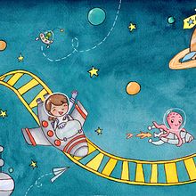 En el espacio. Un progetto di Illustrazione tradizionale di Lidia Terol - 29.04.2018