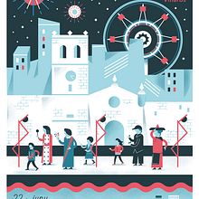 Cartel / Poster - Fira de Sant Joan i Sant Pere Vinaròs. 2018. Graphic Design, Traditional illustration, Digital Illustration, and Vector Illustration project by Pistacho Studio - 04.30.2018