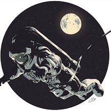 Astronauta. Drawing, Traditional illustration, and Digital Illustration project by Alexandra España - 01.27.2017