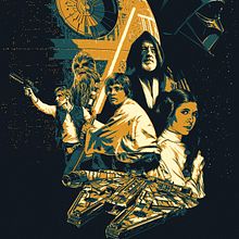 STAR WARS. Episode IV. Un progetto di Creatività, Direzione artistica, Illustrazione tradizionale, Illustrazione digitale e Illustrazione vettoriale di Alex G. - 18.04.2018