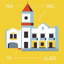 Diseño, ilustraciones y skyline de Navalvillar de Pela (Badajoz). Un proyecto de Diseño gráfico, Ilustración digital e Ilustración vectorial de LOCANDIA Estudio - 04.05.2018