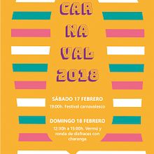 Carnaval 2018. Un progetto di Design di poster , Graphic design, Illustrazione digitale e Illustrazione vettoriale di María Pereda Escudero - 08.01.2018