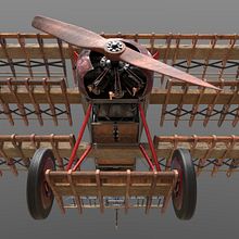 Fokker DR1 Internal Structure. 3D, Architecture & Industrial Design project by enriquepbart - 02.18.2018