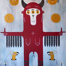 Les Gardiens Du temple. Fine Arts, Character Design, and Painting project by Mickael Brana - 05.07.2018