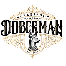 Doberman Barbershop. Un proyecto de Diseño, Ilustración tradicional, Tipografía y Lettering de Havi Cruz - 10.05.2018