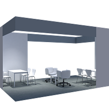 DISEÑO STAND ANSAN. SIMED Málaga. Un progetto di 3D e Interior design di Julia Cortés - 10.09.2017