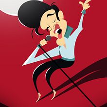 Elvis Presley Ein Projekt aus dem Bereich Design, Design von Figuren und Traditionelle Illustration von Alberto Camacho Gordaliza - 12.05.2018