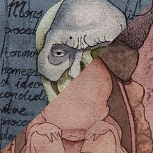 Ilustración marcapáginas; Vida/Muerte. Traditional illustration, and Watercolor Painting project by Rubén Pérez - 05.14.2018