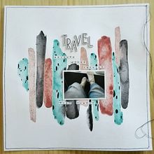 Layout Scrapbooking - Mix Media . Artes plásticas, Pintura, Colagem, e Pintura em aquarela projeto de Vanesa Juanes - 15.05.2018