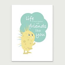 Life is much better with friends like you. Ilustração vetorial projeto de Beatriz Camargo - 17.05.2018