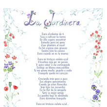 Ilustración de la canción "La Jardinera" de Violeta Parra . % Marisa Licata tarafından hazırlanan Geleneksel illüstras, Ve on projesi - 05.20.2018