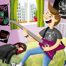 PUBERTOSOS ROCK. Traditional illustration, and Digital Illustration project by VizVer - 01.09.2017