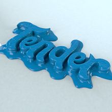 TENDER. 3D, Art Direction, Lettering, and 3D Modeling project by Dani de Julio - 02.18.2018