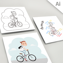 Bicicleta | Diseño de Personaje y Animación. Animation, 2D Animation, Character Animation, Character Design, Traditional illustration, and Digital Illustration project by s dg - 05.23.2018