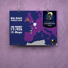 Mapa Finales Rugby Bilbao 2018. Un proyecto de Diseño gráfico de La GIStería - 24.05.2018