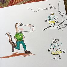 Curso Gastón Caba . Drawing, Character Design, and Traditional illustration project by Adriana Juárez Puglisi - 05.28.2018