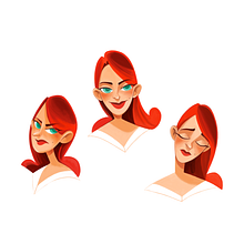 Redhead woman . % Paloma G tarafından hazırlanan Animas, on, Karakter Tasarımı, Geleneksel illüstras, Ve on projesi - 05.28.2018