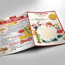 cartas y manteles infantiles para VIPS. Un proyecto de Ilustración digital e Ilustración vectorial de vireta - 29.05.2018