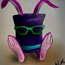 Rabbit. Drawing, Character Design, and Digital Illustration project by Aitor Ruiz de Gordejuela Ruiz - 05.30.2018
