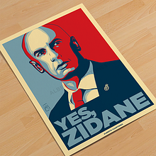 Ilustración Zinedine Zidane. Direção de arte, Design gráfico e Ilustração tradicional projeto de Alberto Cuartones - 01.06.2018