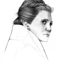 General Leia Organa.. Un progetto di Disegno, Disegno a matita e Illustrazione tradizionale di David P. García - 14.05.2018
