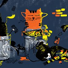 Street Cats  N.1 (RMM Magazine). Un progetto di Design, Character design, Illustrazione tradizionale, Belle arti, Fumetto, Creatività, Disegno, Design editoriale e Illustrazione digitale di Svit Baydak - 05.06.2018