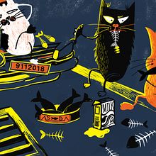 Street Cats  N.2 (RMM Magazine). Fine Arts, Comic, Drawing, Design, Character Design, Editorial Design, Traditional illustration, Digital Illustration, and Creativit project by Svit Baydak - 06.05.2018