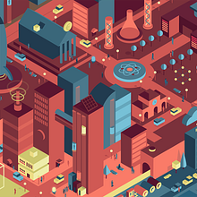 Smart City. Projekt z dziedziny Grafika ed, torska, Projektowanie graficzne, Trad, c i jna ilustracja użytkownika Casmic Lab - 06.06.2018