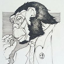 Monkey. Un projet de Art urbain, Créativité, Dessin, Direction artistique et Illustration traditionnelle de Pere Peña RIbas - 06.06.2018