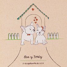 Diseño de invitaciones de boda. Bea y Ferdy. Un progetto di Graphic design e Illustrazione tradizionale di Gisela Almerich Fuster - 06.05.2015