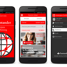 App Santander Confirming. Design gráfico, Design interativo, e UX / UI projeto de Acme 66 Estudio Creativo - 10.10.2015