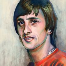 Proyecto futbolistas míticos. Fine Arts, Traditional illustration, and Painting project by Jacob C - 03.24.2016