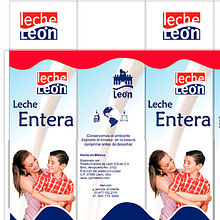 Leche León Envase y empaque. Br, ing, Identit, Graphic Design, and Packaging project by Mangel Squin - 06.09.2018