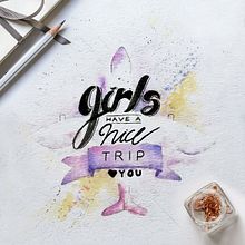 Lettering trip. Caligrafia, Criatividade, Desenho, Design, Ilustração tradicional, Lettering, e Pintura em aquarela projeto de Carla Bonfigli - 06.02.2016