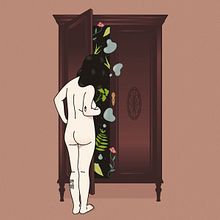 "Armario del tiempo" Ilustración extraída de la colección "Otros Mundos" ©Hugo Giner 2018.. Un progetto di Belle arti, Design, Graphic design, Illustrazione tradizionale, Illustrazione digitale e Illustrazione vettoriale di Hugo Giner - 09.06.2018
