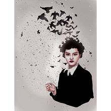 los pájaros. Un proyecto de Arte urbano, Bellas Artes, Ilustración tradicional, Ilustración digital, Pintura y Pintura a la acuarela de constanza quantin - 09.06.2018