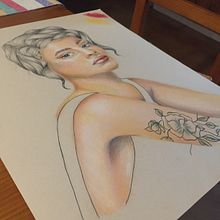 Mi Proyecto del curso: Ilustración con pastel y lápices de colores. Pencil Drawing, and Photo Retouching project by Paula Ramos - 06.11.2018