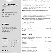 Curriculum vitae. Een project van Cop, writing y  Reclame van Lucía Hidalgo Gallego - 12.06.2018