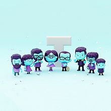 Tuna Cinema Friends. 3D, and Digital Illustration project by Cristian Rivas - 06.14.2018