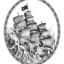 barco pirata  . % Sebastian Parra Aragon tarafından hazırlanan Geleneksel illüstras, Ve on projesi - 06.14.2018